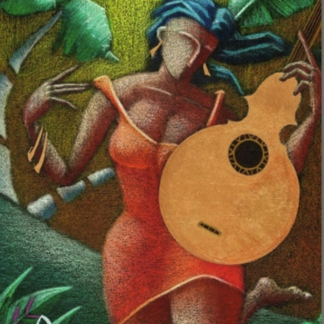 Woman with guitar