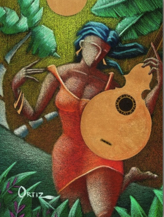 Woman with guitar